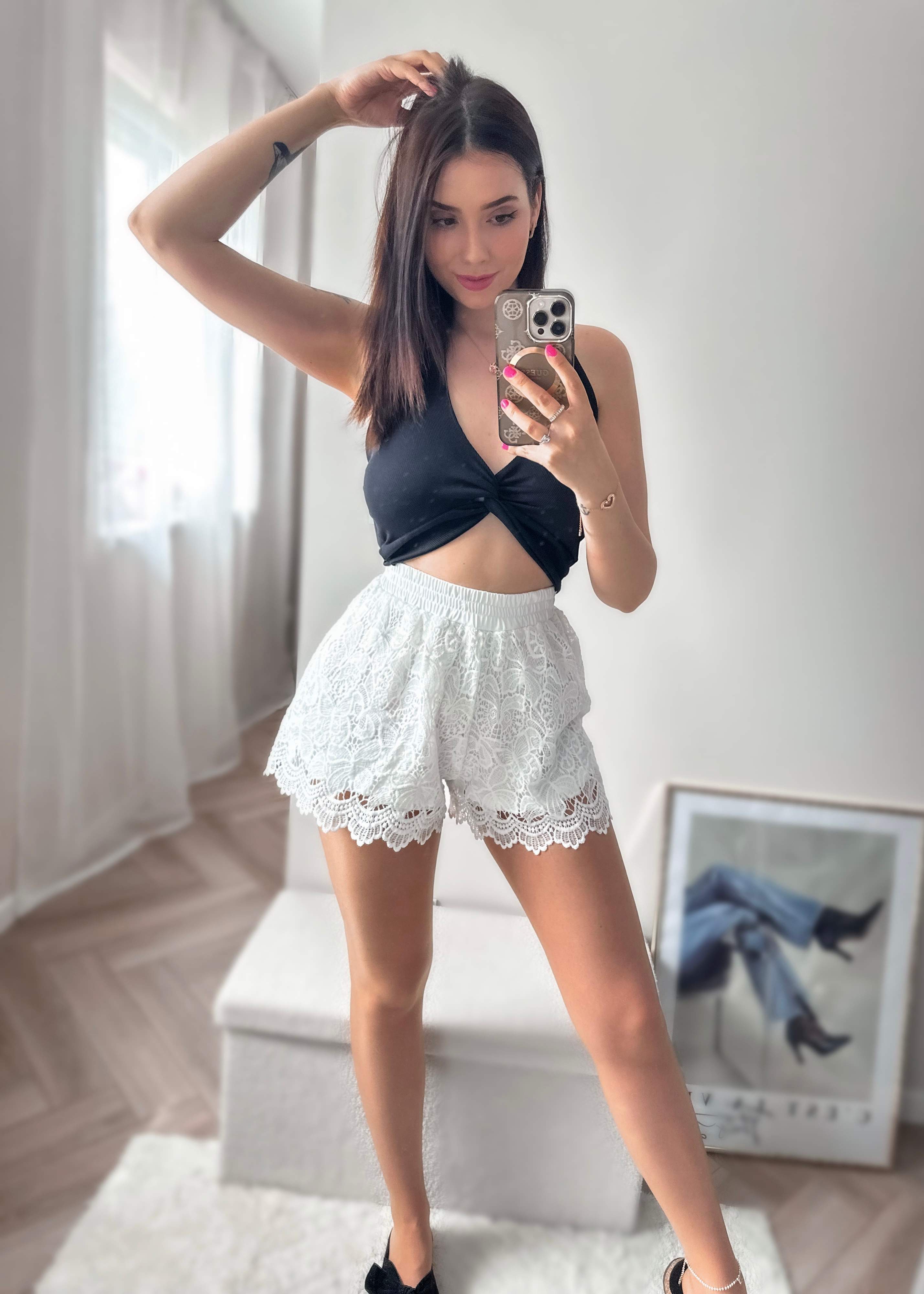Top wiązany Ginny czarny zdjęcie 4