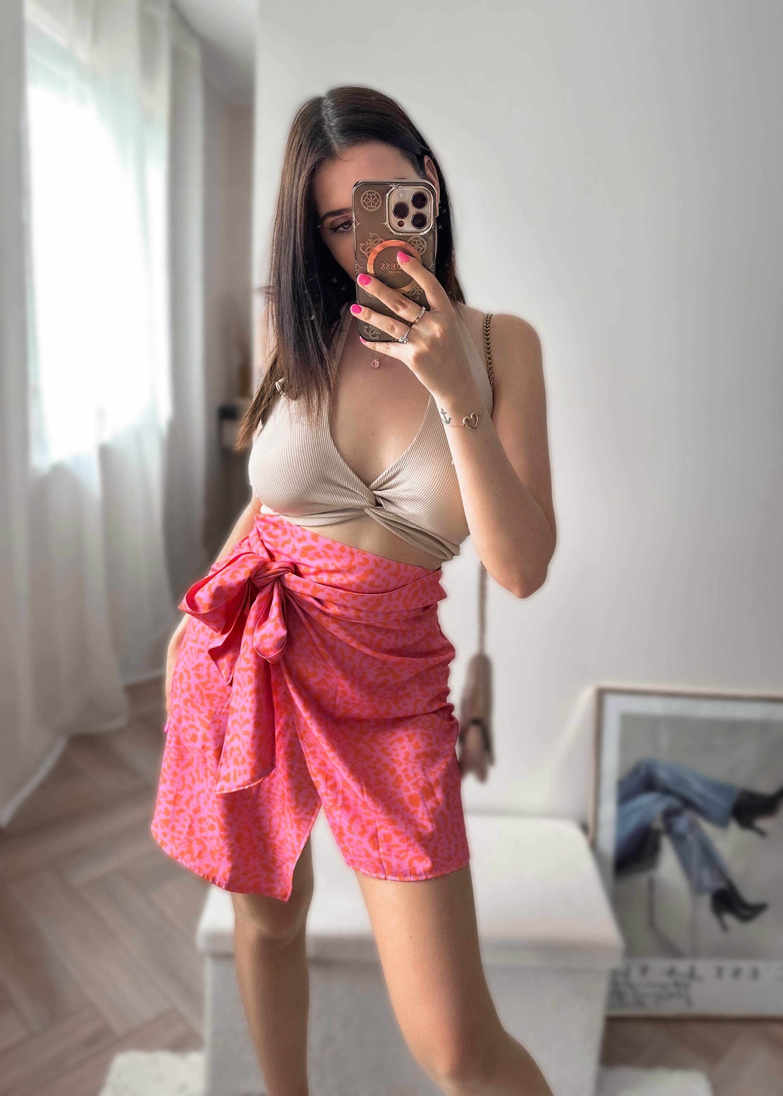 Top wiązany Ginny beżowy zdjęcie 2